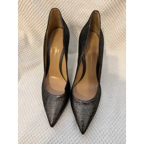 Gianvito Rossi Gianvito 105 Glitter Pumps Black Silver Women’s Size 41